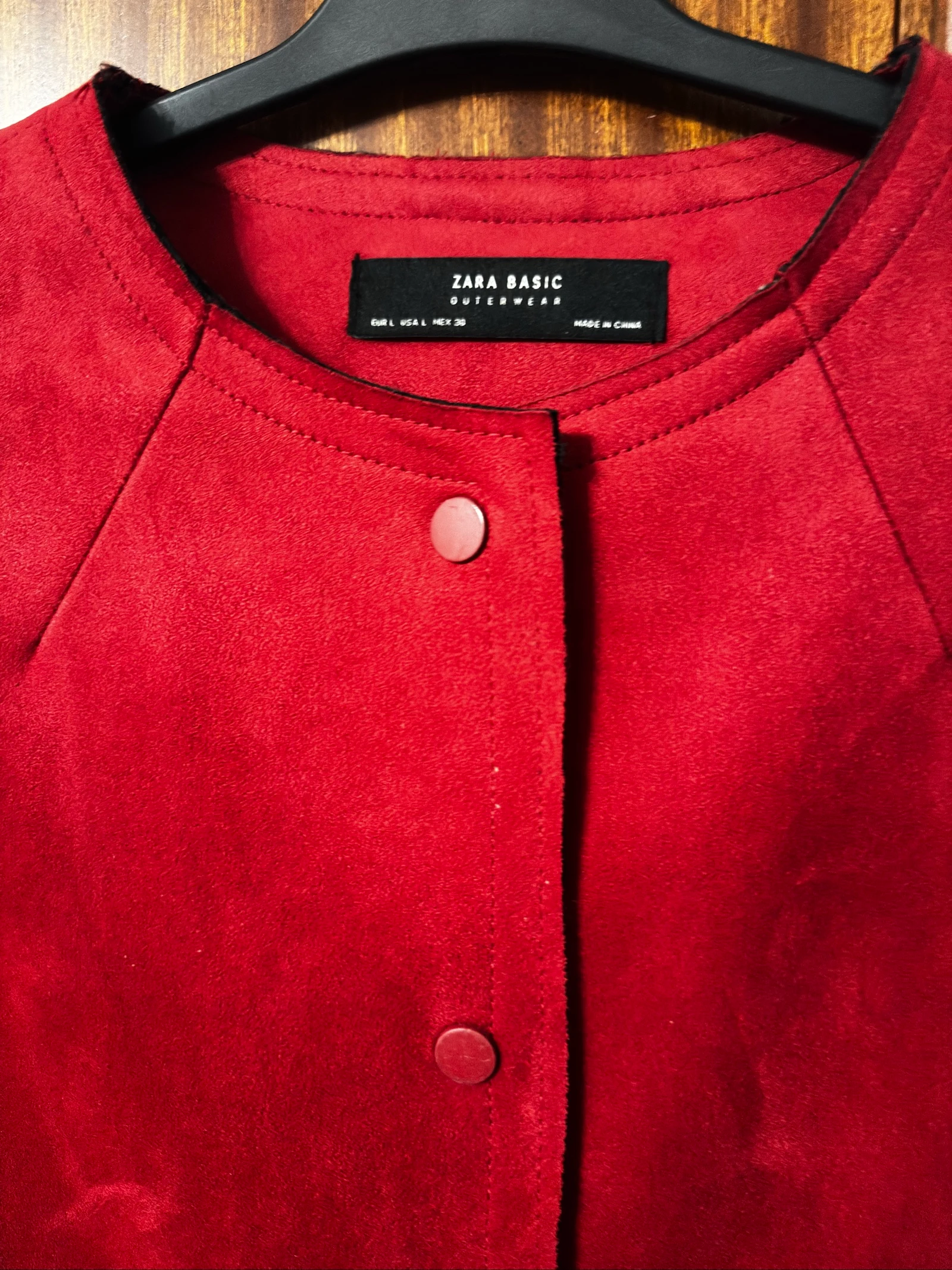 Zara Long Vest L Red Suede Sleeveless Elegant Casual – photo 12